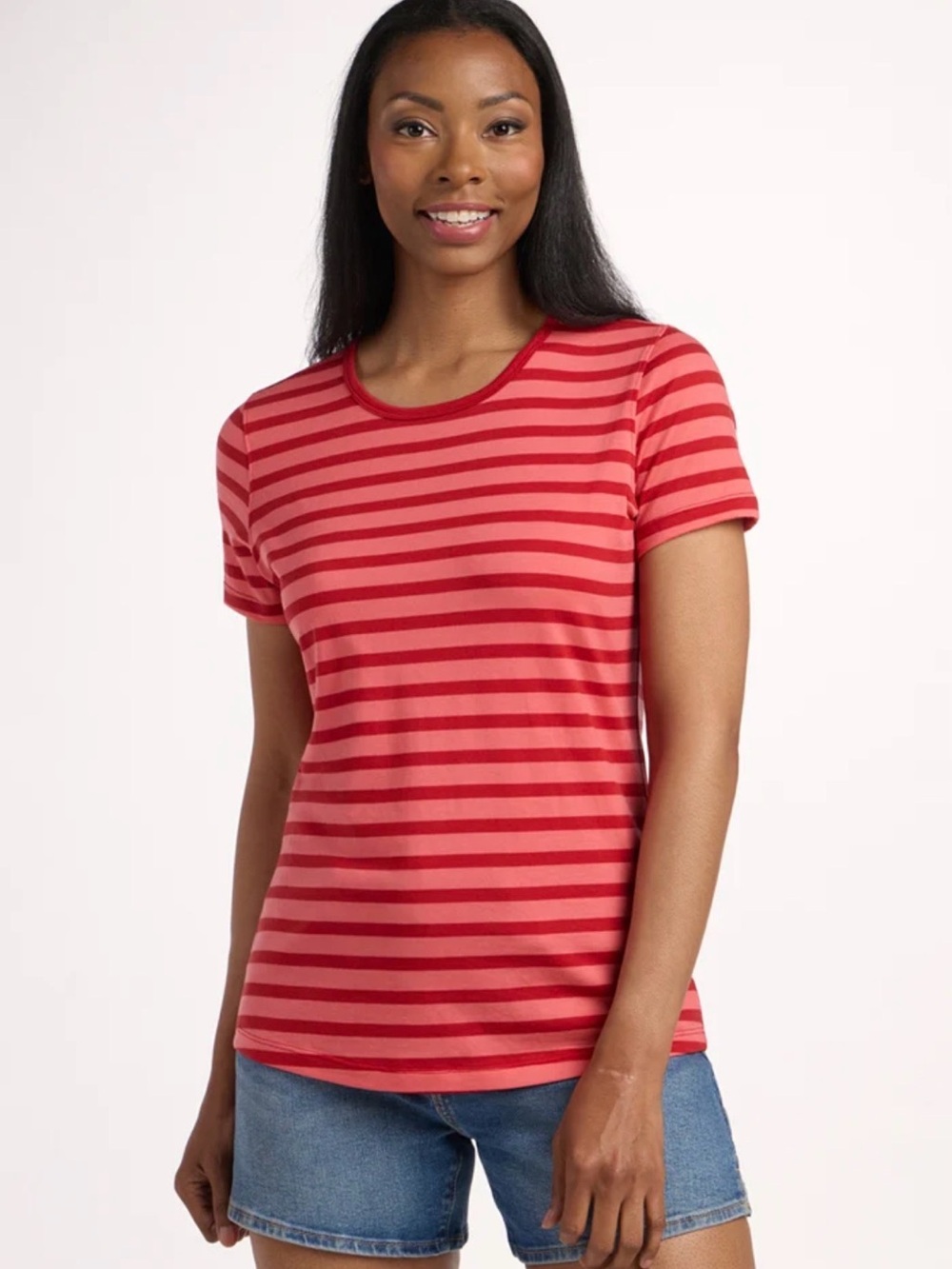 Woolx Liza Wildberry Stripe Crewneck Shirt